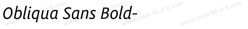Obliqua Sans Bold字体转换